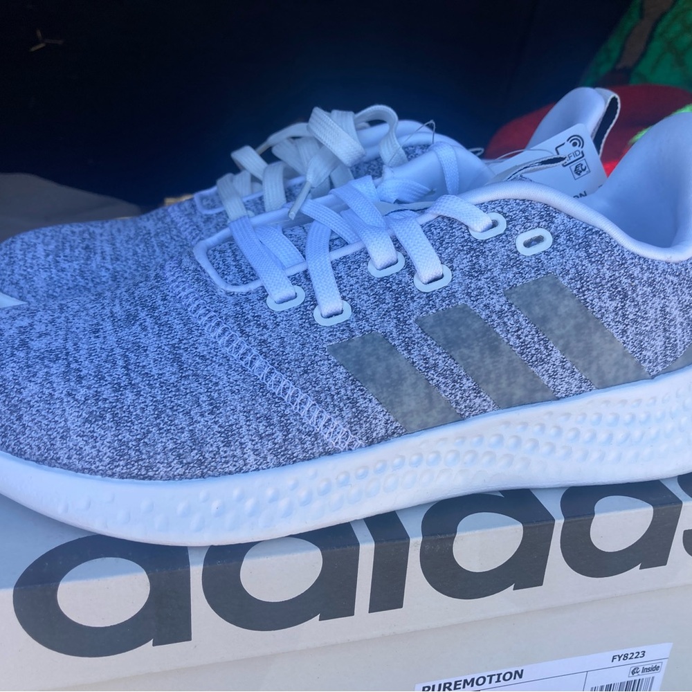 Adidas Puremotion White and Gray Sneakers workout shoes